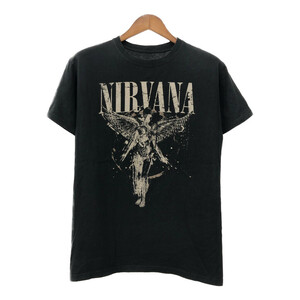 NIRVANA ニルヴァーナ 半袖Ｔシャツ バンドT ブラック (メンズ M相当) 中古 古着 Q8044