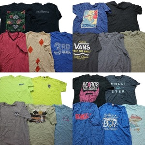 古着卸 まとめ売り カラーmix プリント 半袖Tシャツ 20枚セット (メンズ XL ) アーガイル リンガー VANS MT0990 1円スタート