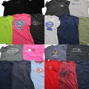 古着卸 まとめ売り カラーmix プリント 半袖Tシャツ 20枚セット (メンズ XL ) ディッキーズ 無地Ｔ カラーMIX MT2827