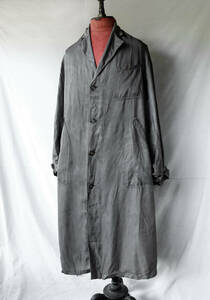 1920's 1930's France Vintage silk Work coat 20s 30s French Vintage duster coat marks lie Work jacket 