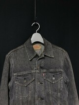 90s ◆LEVIS リーバイス ブラック 70505-0257　デニムジャケット ジージャン トラッカージャケット　38　日本製　先染め　4TH_画像2