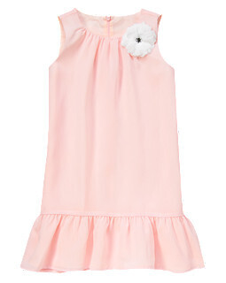 Gymboree 150㎝【12】花コサージュ付 ラッフルシフォンドレス Pink ジンボリー