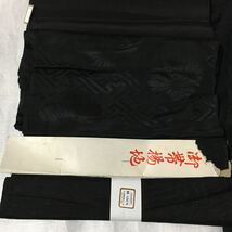 帯揚げ20本まとめ売り　黒色　喪服用　女性和装　着物小物　和服　素材色々_画像4