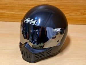 SIMPSON　フルフェイスヘルメット　バイク用　フルフェイス　ブラック　M30　59cm　中古!