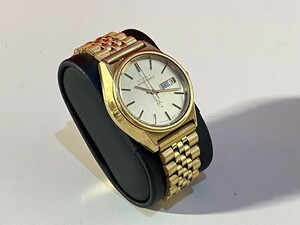 SEIKO／ セイコー　 GRAND QUARTZ／ グランドクォーツ　 4843-8041　 メンズ 腕時計 QZ ゴールド デイト ヴィンテージ　動作未確認!