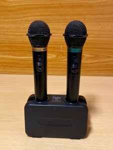 audio-technica／ オーディオテクニカ　ワイヤレスマイク　カラオケ機器　AT-CLM700T/B　中古　動作未確認