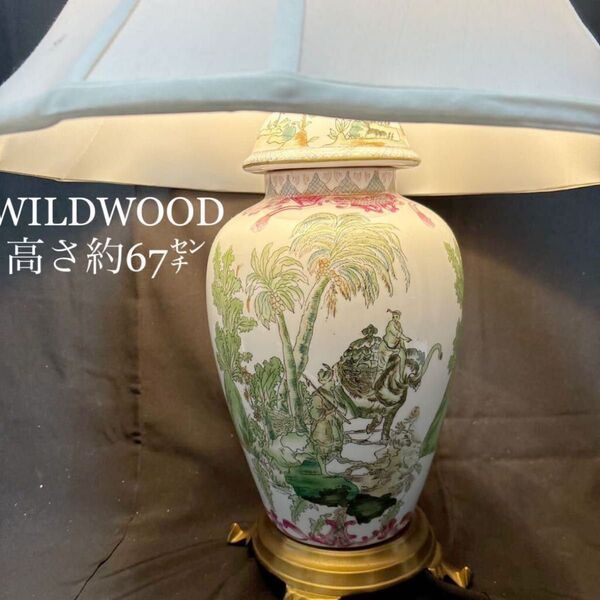 WILDWOOD 手彩色文人 風景画 テーブルランプ