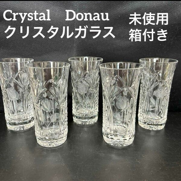 Crystal　Donau クリスタルガラス　グラス　ビアーグラス　5客　