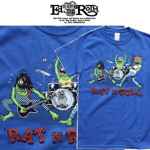 【 RATFINK 】RAT N ROLL ラットフィンク エドロス Tシャツ