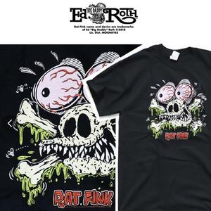 【 RATFINK 】Tシャツ 目玉 eye ドクロ ラットフィンク エドロス