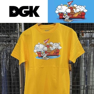 【 DGK 】DGK Clouded Tee ディージーケー シンプソンズ ガーフィールド Tシャツ GOLD M