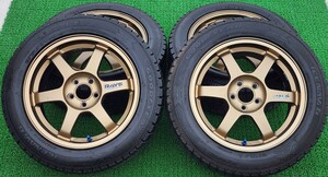 希少★美品 RAYS TE37C 16インチタイヤホイールセット!! PCD 100 / 7j / +46 トヨタ86 BRZ プリウス レガシィ フォレスター インプレッサ