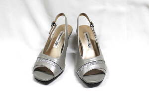  new goods!yukiko kimijimayukiko Kimi jima made in Japan original leather sandals silver 23cm
