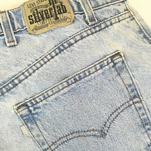 古着 90s USA製 Levi's Silver Tab 「Loose」 ブルー デニム ショーツ ショート パンツ W38の画像5