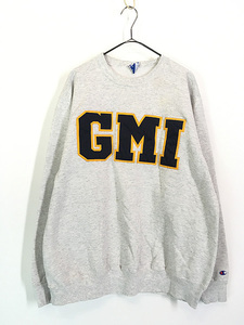 古着 90s USA製 Champion 「GMI」 ナイロン パッチ スウェット トレーナー XL 古着