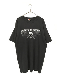 古着 00s USA製 HARLEY DAVIDSON スカル ウィング Tシャツ XL 古着