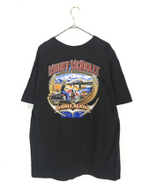 古着 00s USA製 HARLEY DAVIDSON イーグル シールド&バー Tシャツ XL 美品!! 古着_画像3