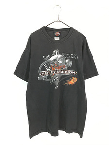 古着 00s USA製 HARLEY DAVIDSON Got Any Lately? バイク パーツ Tシャツ L 古着