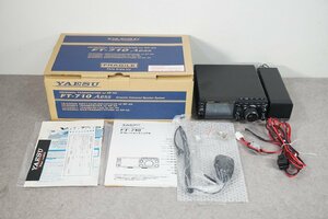 [NZ][E4395412] beautiful goods YAESU Yaesu FT-710 Aess HF/50MHz transceiver SP-40 speaker set original box, manual,SSM-75E Mike etc. attaching 