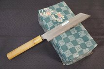 [QS][E4324480] 正本 青鋼 むきもの包丁 剥きもの 和包丁 全長約:320mm 刃長約:175mm 重量約:100g_画像1