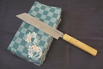 [QS][E4324480] 正本 青鋼 むきもの包丁 剥きもの 和包丁 全長約:320mm 刃長約:175mm 重量約:100g_画像2