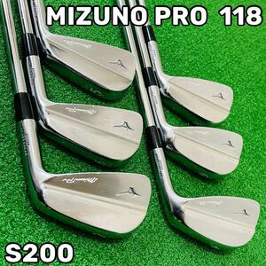 6778 MIZUNO PRO 118 Dynamic Gold ダイナミックゴールド 95 S200 ミズノプロ アイアン6本セット　右利き 送料無料　匿名配送