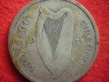 ♭世界の銀貨　IRELAND (Irish Free State) FLORIN 1934- (.750 silver)　外径約28.45㎜　量目約10.88g　中古並品～_画像5