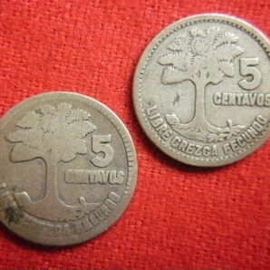 ♭世界の銀貨 REPUBLICA DE GUATEMALA 5 CENTAVOS (.720 silver) ８枚一括 外径約15.9㎜～ 総量目約12.55g 中古並品～の画像8