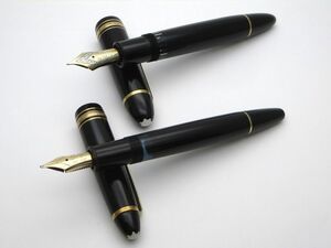 1000円スタート 万年筆 計2点 MONTBLANC モンブラン マイスターシュテュック No.146/149 ペン先4810 14C 585刻印 ブラック WHO C60005