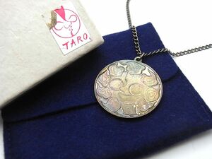 1000円スタート ペンダント TARO Okamoto 岡本太郎 FRANKLIN MINT フランクリン ミント ネックレス アクセサリー WHO E①940