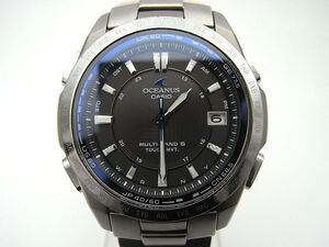 1000 иен старт наручные часы CASIO Casio OCEANUS Oceanus 5063 OCW-T100 радиоволны солнечный черный циферблат Date многополосный 6 WHO F①928