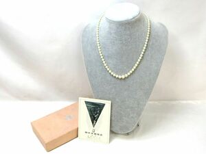 1000 jpy start necklace MIKIMOTO Mikimoto K14× pearl pearl approximately 5~9mm gross weight approximately 26.8g lady's accessory accessory attaching 4 E60036