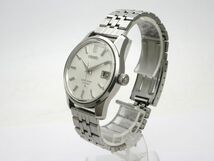 1000円スタート 腕時計 KING SEIKO キング セイコー 4402-8000 クオーツ QZ 手巻 MT デイト 25石 メダリオン シルバー文字盤 WHO E60015_画像2