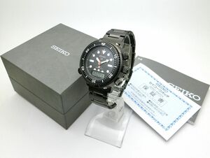 1000円スタート 腕時計 SEIKO セイコー プロスペックス ハイブリッドダイバーズ 40周年記念モデル H855-00C0 ソーラーQZ 箱付き WHO D203