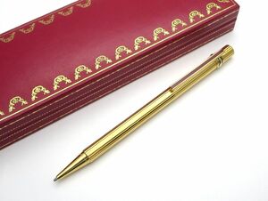 1000円スタート ボールペン Cartier カルティエ トリニティ ゴールド×ボルドー系 ツイスト式 箱付 文房具 筆記用具 4 C60006