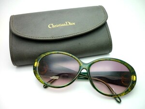 1000円スタート サングラス Christian Dior クリスチャンディオール 2854A 61 60□12 135 パープル系レンズ CDロゴ ケース付 4 G719