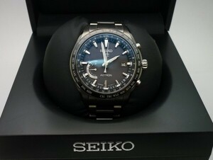 1000円スタート 腕時計 SEIKO セイコー ASTRON アストロン 8X22-0AG0-2 GPS SOLAR ソーラー デイト ブラック文字盤 箱付 メンズ WHO F709