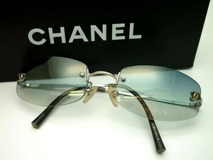 1000 jpy start sunglasses CHANEL Chanel 4002 c.124/55 54*19 130. less blue group glate lens here Mark box attaching I wear 4 G713