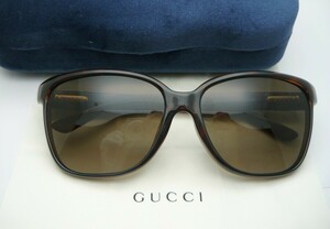 1000円スタート サングラス GUCCI グッチ GG3659/F/S DWJHA 58□15 135 GGロゴ シェリーライン べっ甲風 鼈甲調 ブラック系レンズ 5 G10022