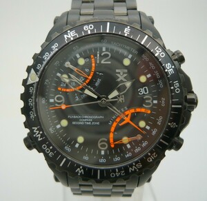 1000 иен старт наручные часы TIMEX Timex TX T3B941 кварц QZ TECHNO LUXURY fly задний хронограф compass чёрный циферблат 4 F10019