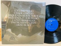 即決LP 現代音楽の古典 ベリオ LUCIANO BERIO / VISAGE / CIRCLES / CATHY BERBERIAN DAVID BURGE / OW-7579-VX L31_画像1