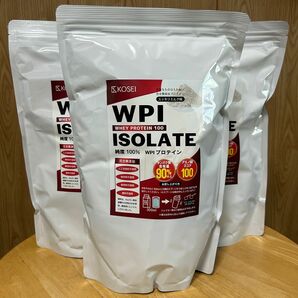 WPI ホエイプロテイン 1kg×3 計3kg アイソレート タンパク質90％以上含有 スッキリミルク味 スプーン付
