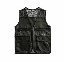 【新品】メッシュ ベスト ワーク ベスト Mesh Vest ユニホームベスト ブラック（黒）サイズ 2XL【送料無料】_画像2