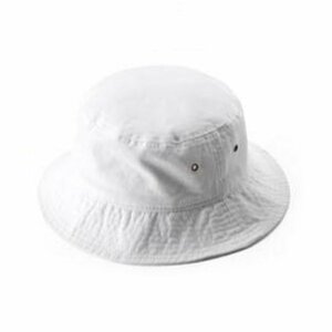 新品: ウォッシュドコットン バケット ハット Bucket Hat　(ホワイト色）【送料無料】