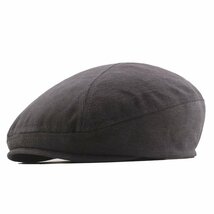 （新品）ハンチング 帽 綿 コットン 素材 （ダークグレー色 ） サイズ57～59cm【送料無料】_画像1