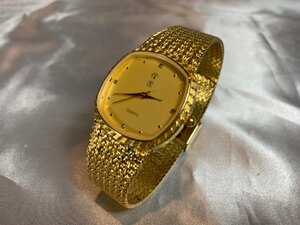燦燦　さんさん　腕時計　QUARTZ　クオーツ　金文字盤　ゴールド　GOLD　