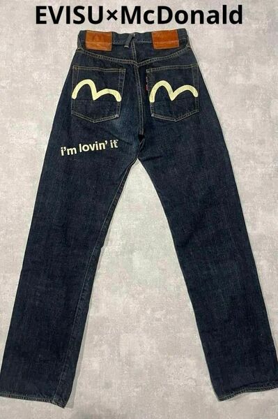 evisu McDonald コラボ　デニム　カモメ　I'm lovin'it エヴィス 革パッチ ジーンズ