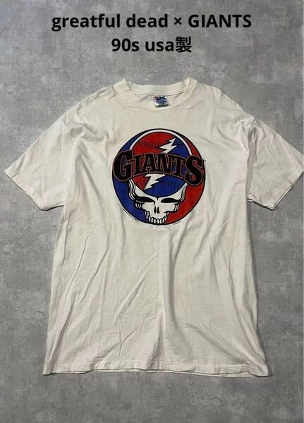 grateful dead giants コラボ Tシャツ1993年製 プリントTシャツ ホワイト XL
