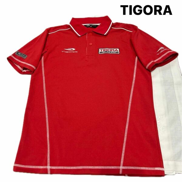 TIGORA ティゴラ　ゴルフ　メンズポロシャツ　赤