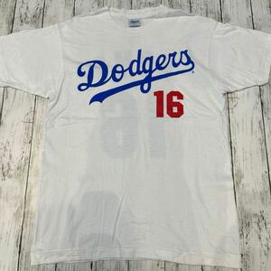 90s USA製 Dodgers ドジャース #16 NOMO 野茂英雄 MLB 1995 プリント ビンテージ 半袖Tシャツ SALEM SPORTSWEAR